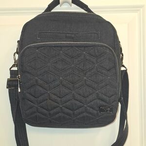 Lug Black Quilted Crossbody Bag